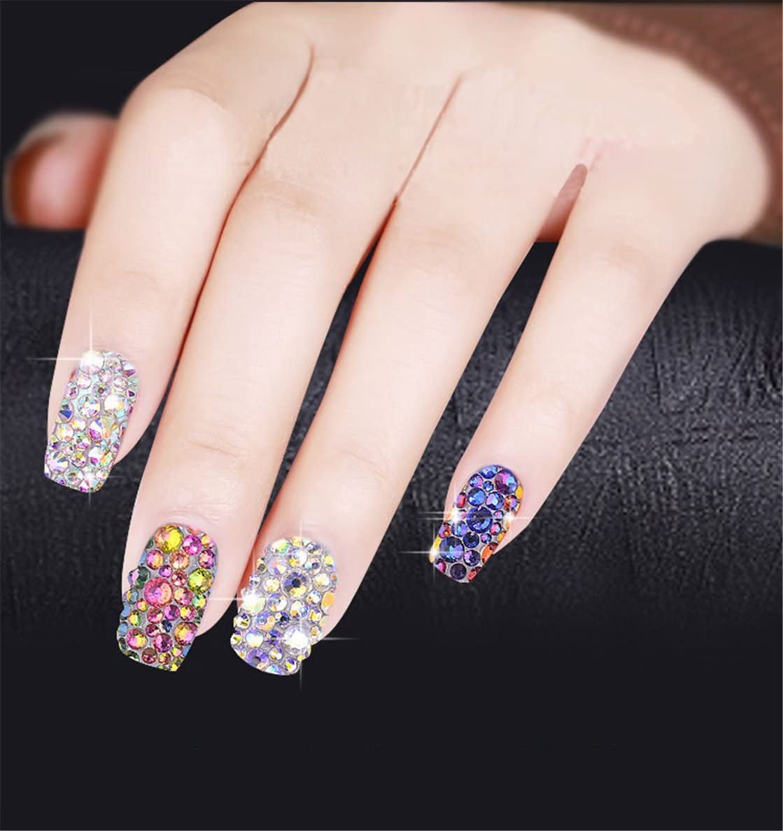 1500 Pieces SS16 4mm Flatback Rhinestones Clear Glass Round Gems Crystals for Nail Art DIY Crafts Clothes Shoes Bags （Sapphire）