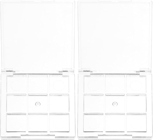 2pcs Empty Lipstick Palette Clear Lipstick Case Mini Highlighters Cross Body Bag Portable Makeup Organizer Storage Cases Sample Eye Shadow Plastic Empty Bracket Travel