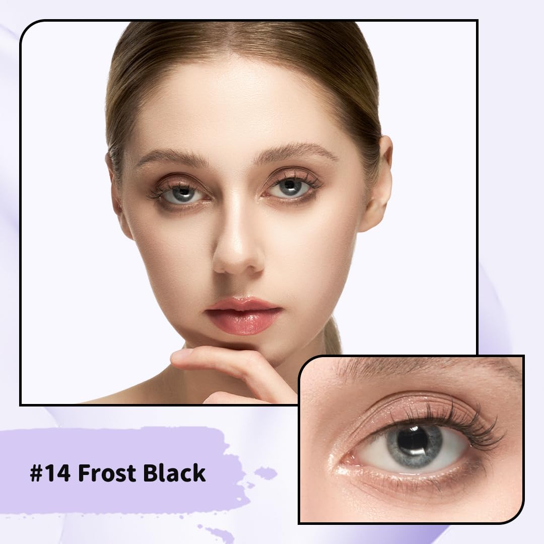 Soft Magnetic Eyelashes Kit with Applicator, No.14 Frost Black BearisBug, Reusable Glue-free Wispy Magnetic Lashes, Cruelty-free False Lashes, Waterproof, Lightweight, Suit for Heavy Makeup
