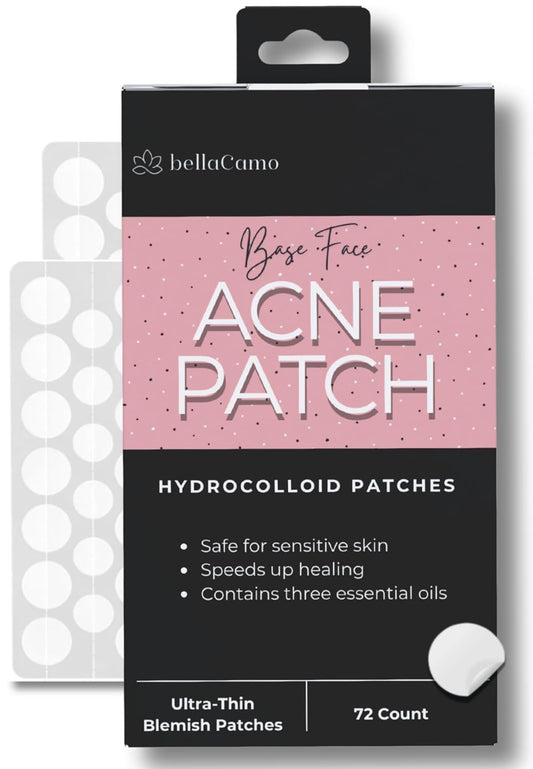 Acne Patch Ultra Thin Invisible Spot Cover- Fast Acting Hydrocolloid Pimple Patch with Salicylic Acid, Centella Asiatica & Tea Tree Oil- 72 Ct. Effective Treatment Absorbs Zits and Blemishes
