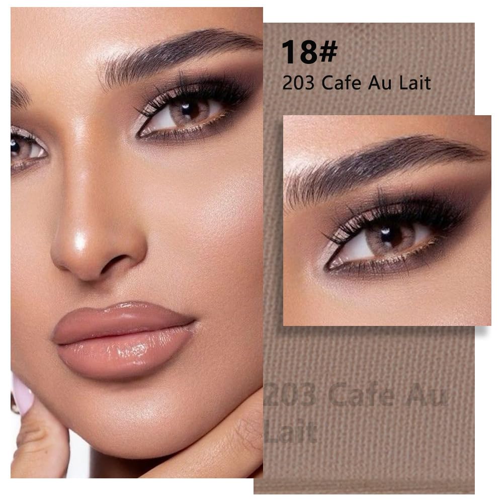 evpct Matte Brown Single Eyeshadow Palette Makeup for Older Women, Nude Cocoa Brown Cream Eye Shadow Palette Makeup Singles for Older Women Matte, High Pigment Waterproof Monochrome Mini Eyeshadow