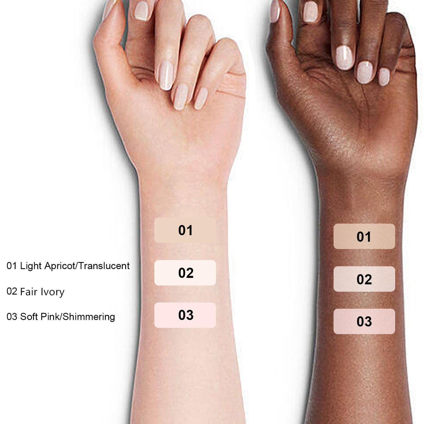 Setting Powder Lightweight Loose Powder Finishing Powder Long-Lasting Face Powder Waterproof with Soft Mushroom Powder Puff & Mirror, Matte Finish (Light Apricot/Translucent)-3 Boxes