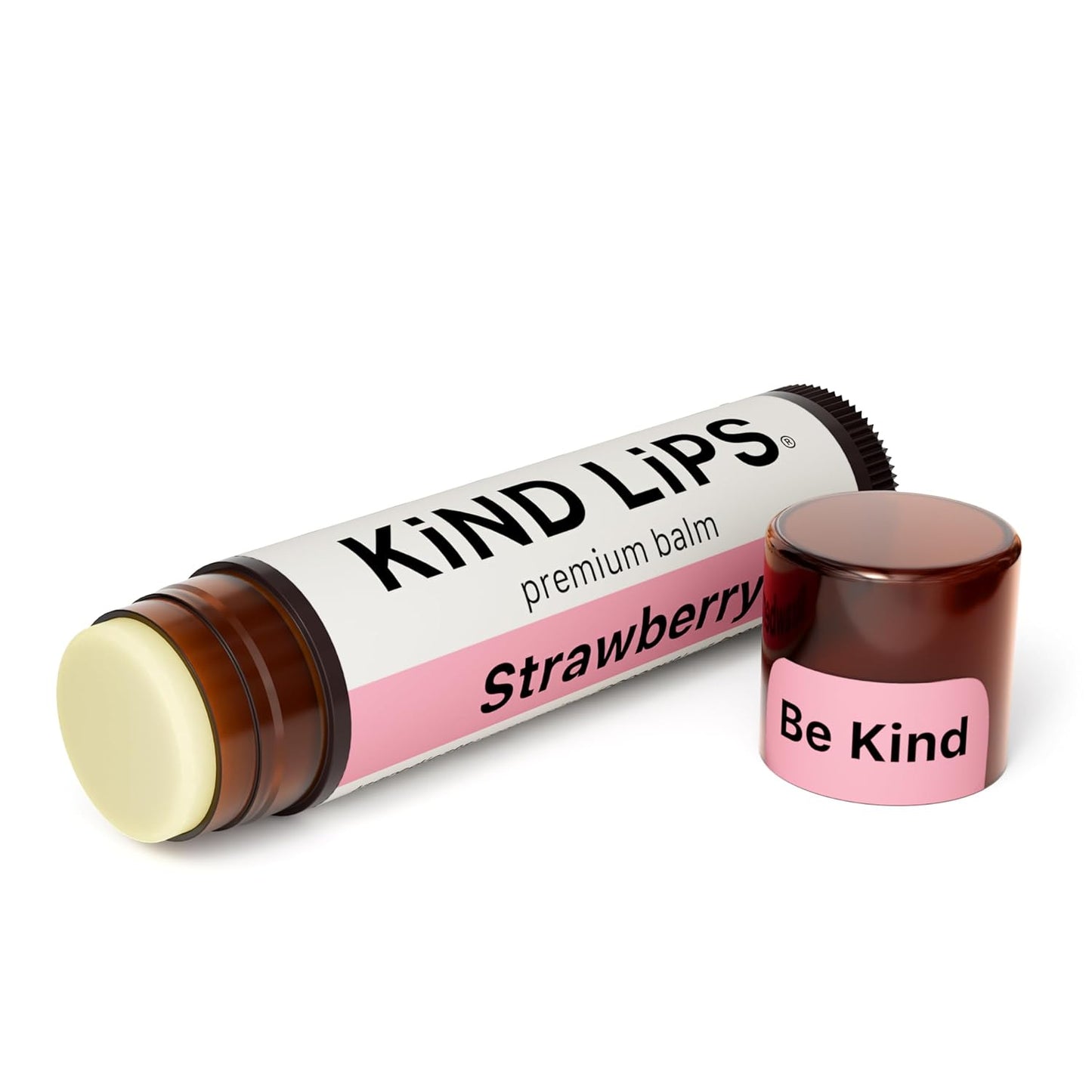 Strawberry Lip Balm – Natural & Organic Lip Moisturizer with Sweet Strawberry Flavor | Gluten-Free, Paraben-Free Chapstick Alternative for Dry, Chapped Lips | Kind Lips Single Tube