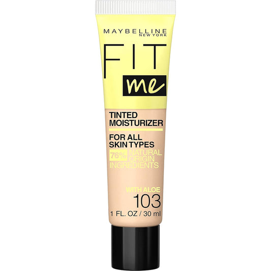 Maybelline Fit Me Tinted Moisturizer, Natural Coverage, Face Makeup, 103, 1 Count