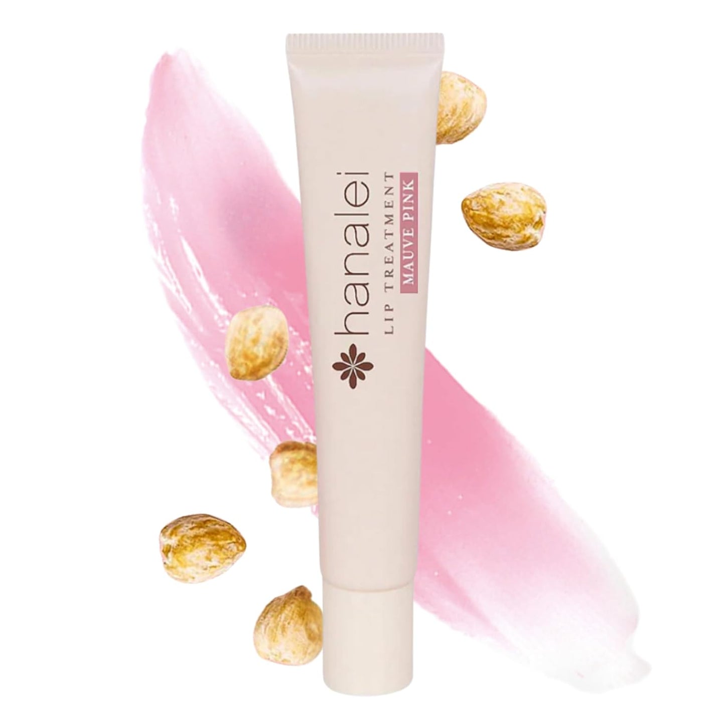 Hanalei Lip Treatment for Dry, Chapped Lips – Intensive Overnight Moisturizer with Kukui Oil, Shea Butter & Grapeseed Oil – Hydrating Balm for Healing Cracks – Mauve Pink Tint, 15g – Cruelty-Free