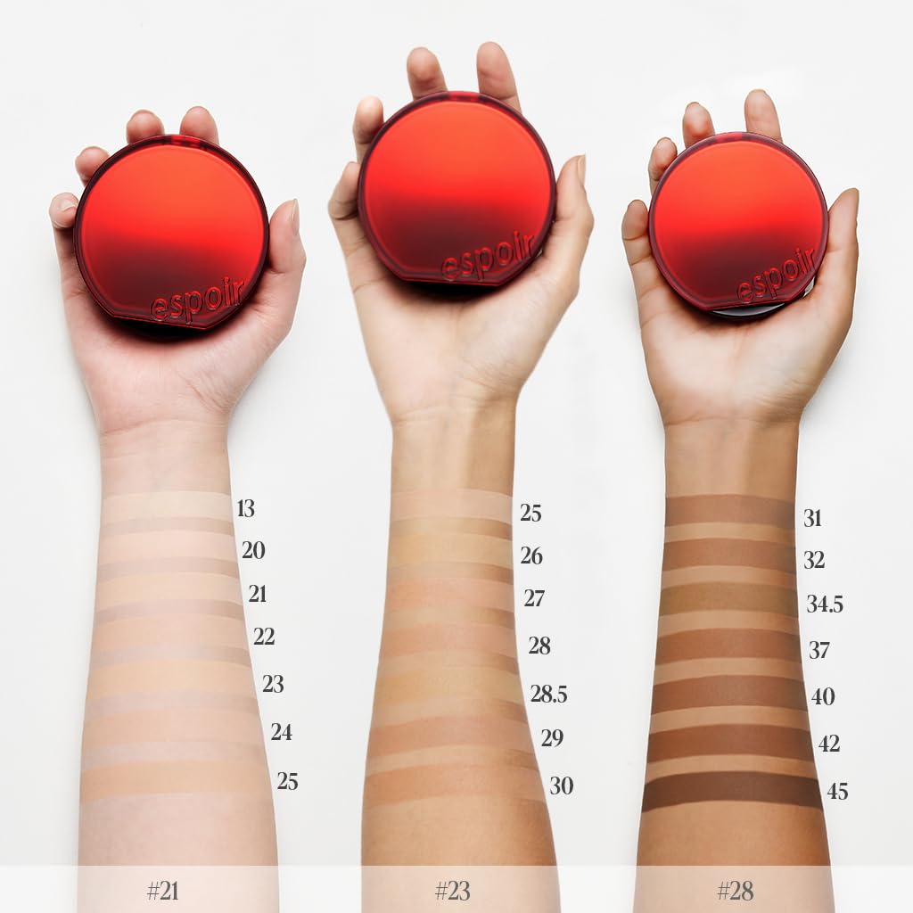 espoir [NEW] Be Velvet Cushion Foundation | Quick and Easy Coverage with Long-lasting Color by Zero Oxidation (#28 Ginger, 0.46 Ounce (Pack of 1))