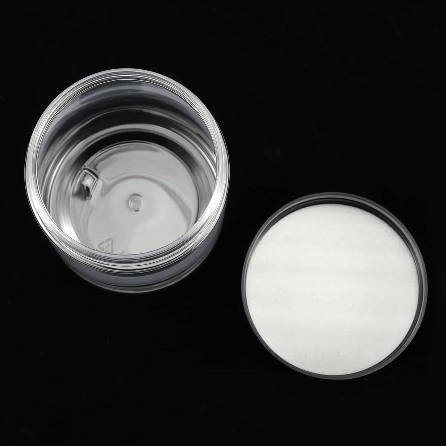 JEUIHAU 46 Pack 8 OZ Plastic Jars with Lids, Clear Empty Slime Storage Containers with Screw On Lids, Plastic Cosmetic Containers for Slime Making, Food, Beauty Products, BPA Free