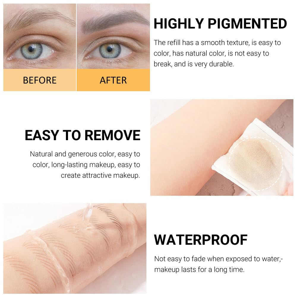 6Pcs Eyebrow Pencils for Women, Wooden Hard-Core Dark Brown Eyebrow and Eyeliner Pencil, Long Lasting Waterproof and Sweat-Proof, Beginner Makeup Brow Pencil,Create a Natural Eye Brow Makeup