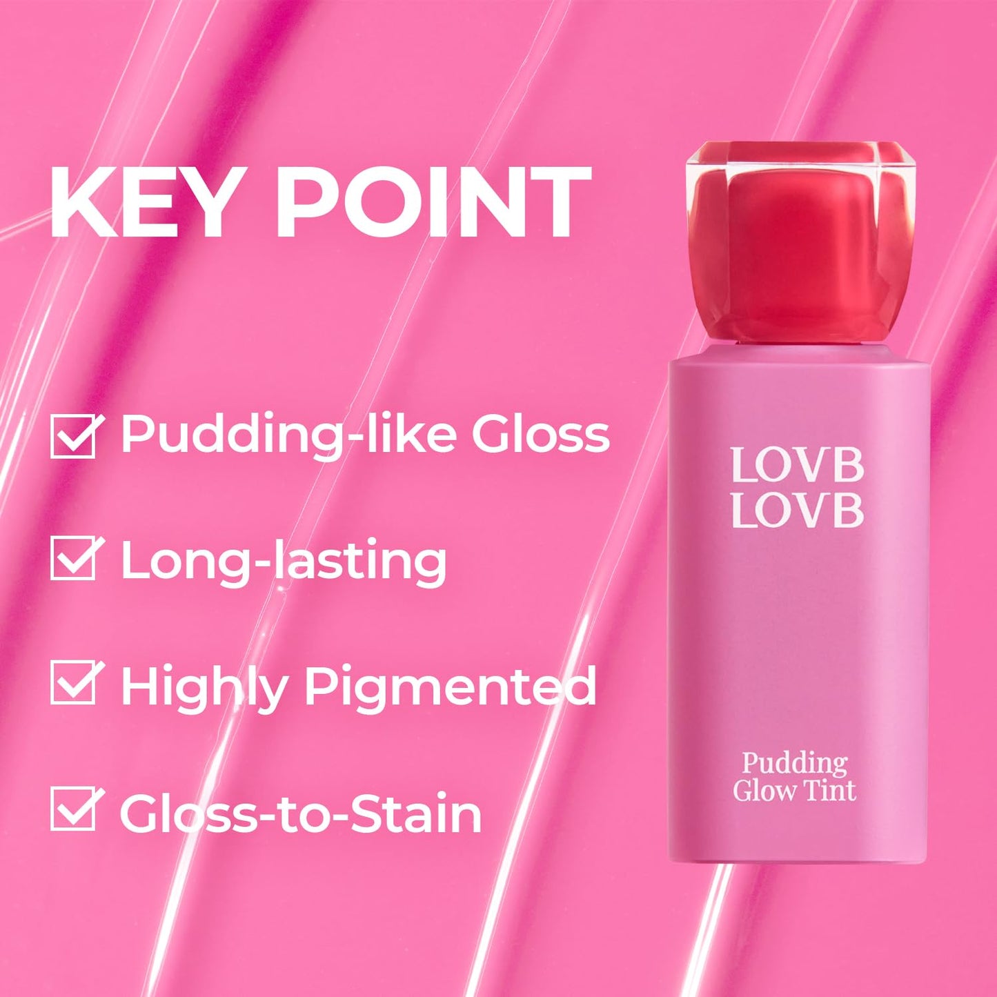 Pudding Glow Korean Lip Tint | Natural Lip Stain | Gloss to Stain | Long-Lasting & Non-Sticky | Lightweight Lip Tint 0.14 oz. (04 SUNSET BEIGE)