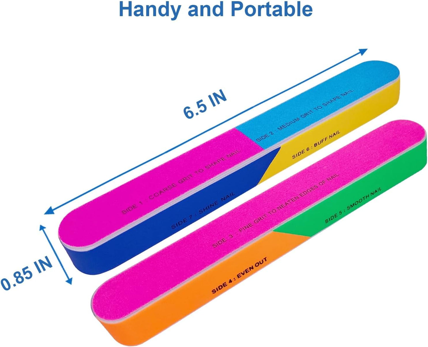 7 Way Nail Buffer (6 Pcs), Nail Buffers Blocks for Natural Nails Shine Smoother Buffing Block for Shinning Fingernail Emery Board Buffing Blocks (6 Pcs Shine Buffer 7 Way)
