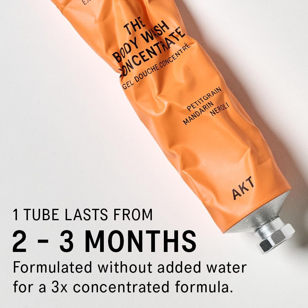 Akt The Body Wash Concentrate 3.4 Fl Oz, Natural Shower Gel with Skin-Balancing Prebiotics, Body Wash Women & Men, with Olive Squalane & Vitamin E, Sc.01 Orange Grove, All Genders