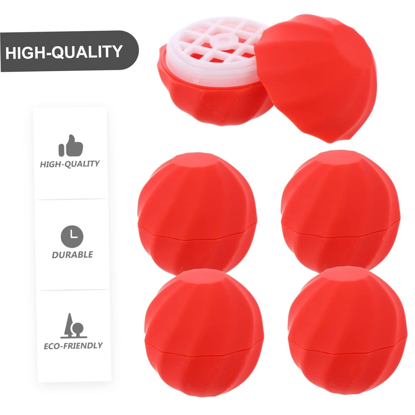 10pcs Box Spherical Lipstick Case Bulk Lip Balm Lipgloss Lip Gloss Round Ball Containers Lip Balm Containers Lip Balm Sphere Container Empty Lip Balm Sphere Lip Balm Bottles Red