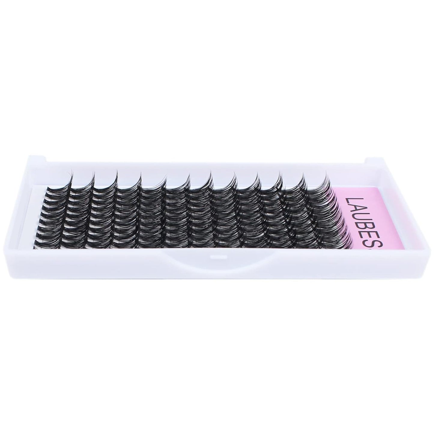 Lash Clusters LAUBESS Individual Lashes Waterproof Eyelash Clusters DIY Cluster Eyelash Extensions Soft Cluster Lashes Beginners (40D-D-16)