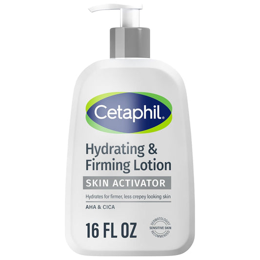 Cetaphil Skin Activator Hydrating & Firming Body Lotion 16oz, Mandelic Acid (AHA) and Centella Asiatica (CICA) Body Moisturizer, Hydrates and Firms Aging Skin, Anti-Aging Body Skincare
