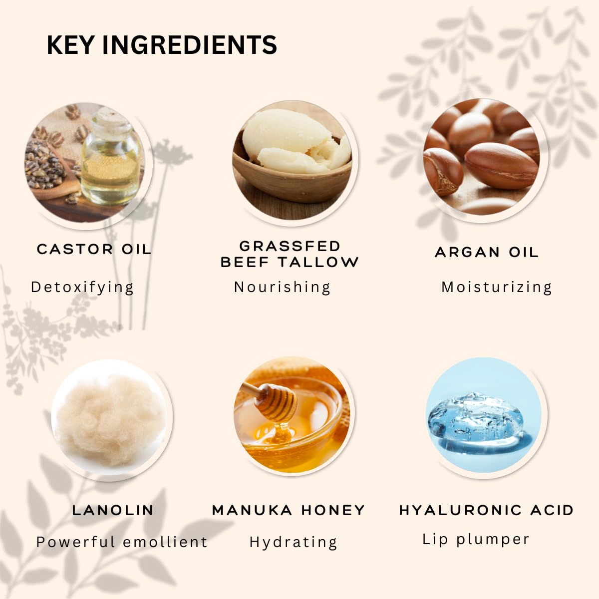 All natural lip balm - for dry, chapped, sensitive lips | with grassfed tallow, Castor oil, CoQ10, Hyaluronic Acid and Silk - Ultra Moisturizing, Conditioning, Organic (0.4 fl oz/12 mL) (Baby Pink)