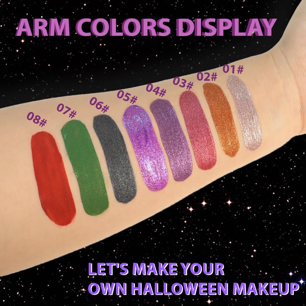 Pink Purple Metallic Lipstick for Women,Glitter Sparkling Liquid Lipstick,Long Lasting Waterproof Lightweight Comfortable Non-Drying Bold Dark Lip Gloss for Gothic Stage Makeup,Cruelty Free