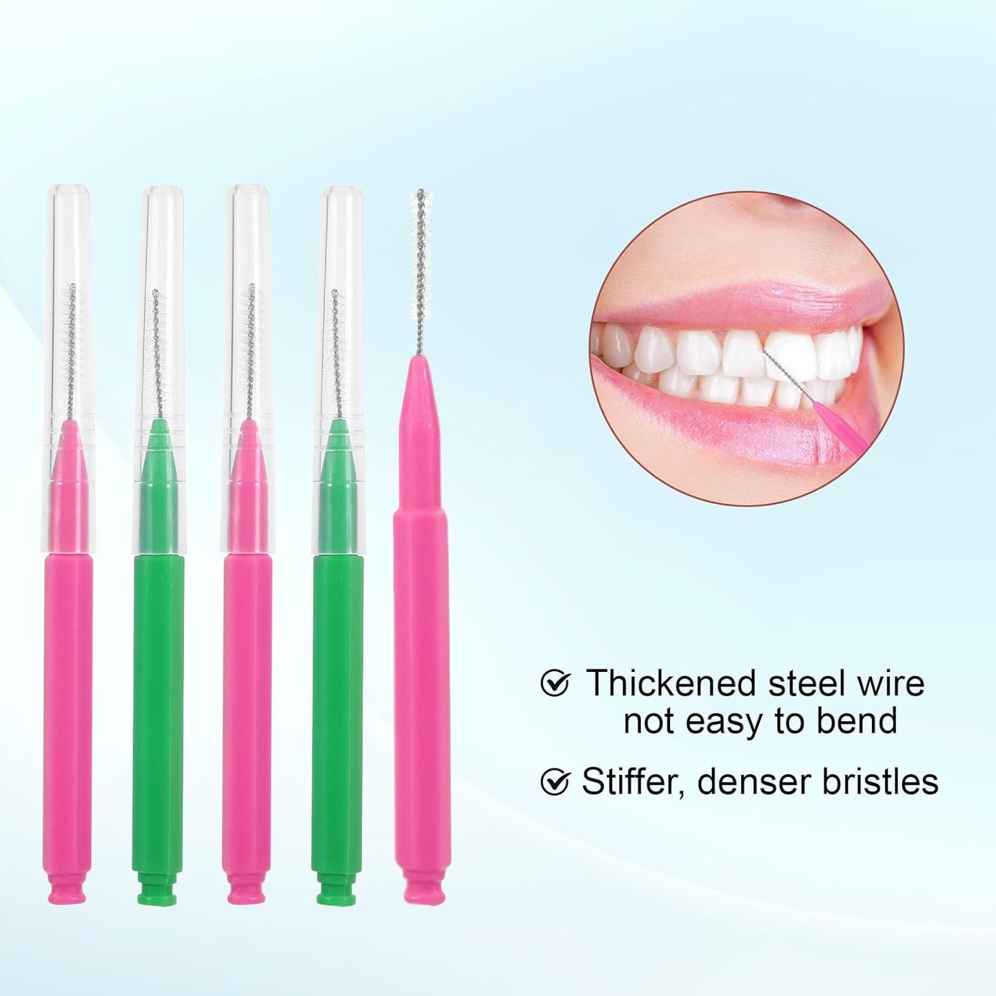 50pcs Shower Head Cleaning Brush, Denser Spiral Bristles Shower Head Cleaner Picks, Tiny Crevice Cleaning Brush for Small Holes, Nozzle Unclogger Pipe Cleaners Household Clean Tools Anti-Clogging