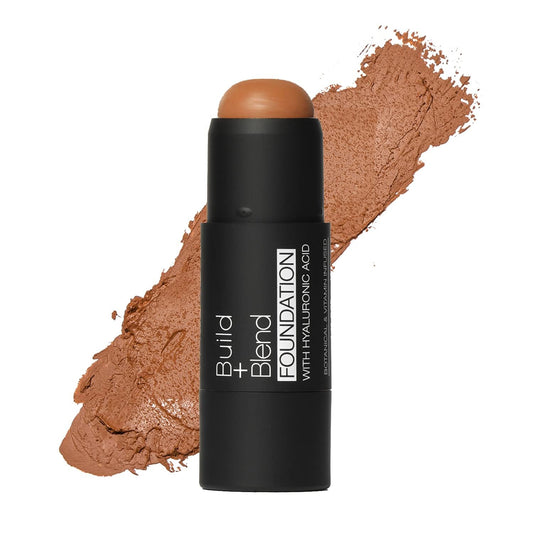 Palladio BUILD + BLEND Foundation Stick, Contour Stick for Face, Professional Makeup for Perfect Look, 0.25 Ounce (Cinnamon)