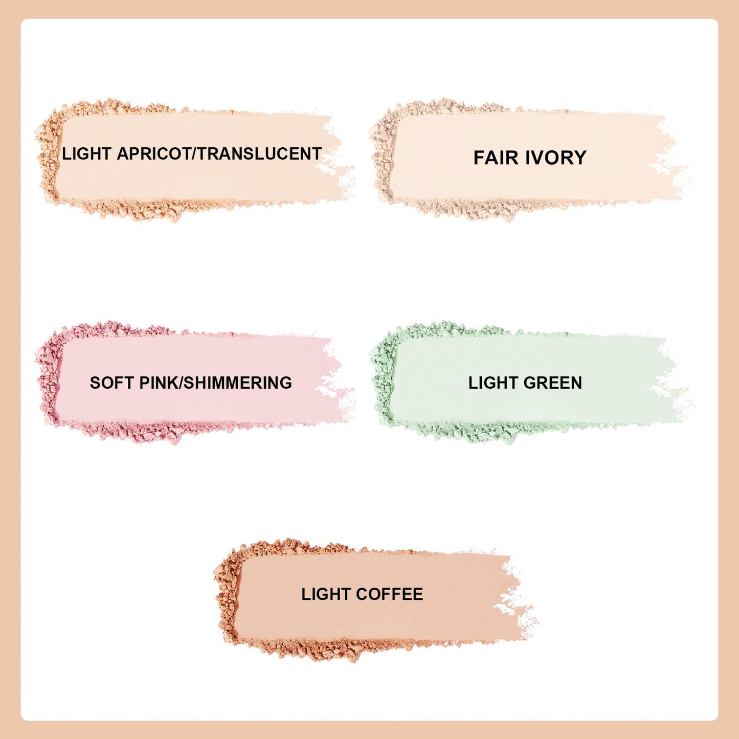 Setting Powder Lightweight Loose Powder Finishing Powder Long-Lasting Face Powder Waterproof with Soft Mushroom Powder Puff & Mirror, Natural Finish, (Light Coffee/Natural)- 3 Boxes