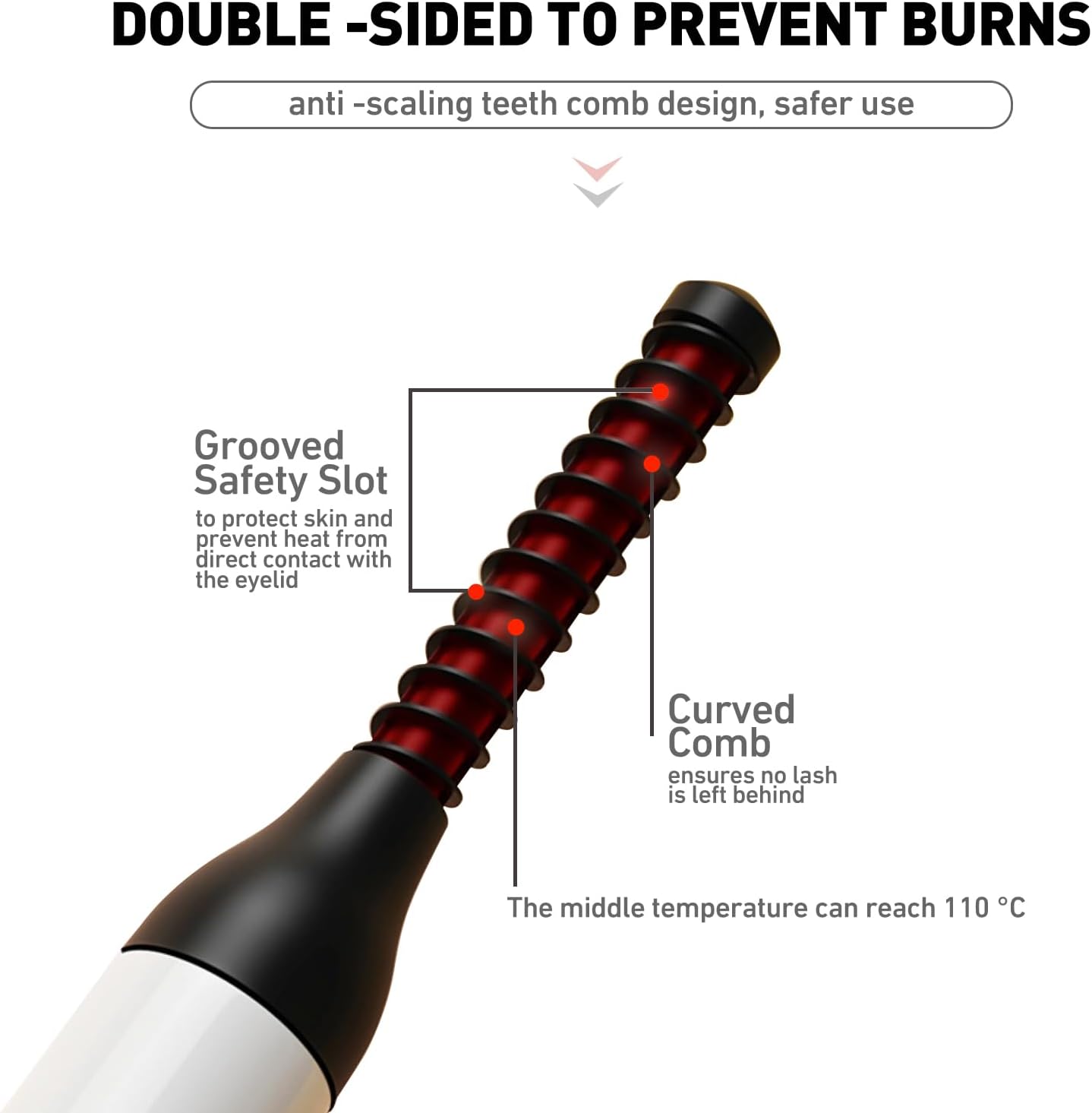 Heated Eyelash Curlers-Electric Eyelash Curler for Makeup Tools USB Rechargeable,Fast Heat up Within 10s - 24 Hours Long Lasting (White)