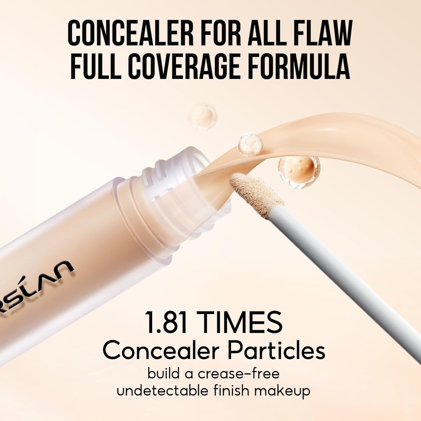 Hydrating Concealer - Full Coverage Matte Finish, 16H Long Lasting Corrects Dark Circles, Redness, Blemishes, 01 Ivory