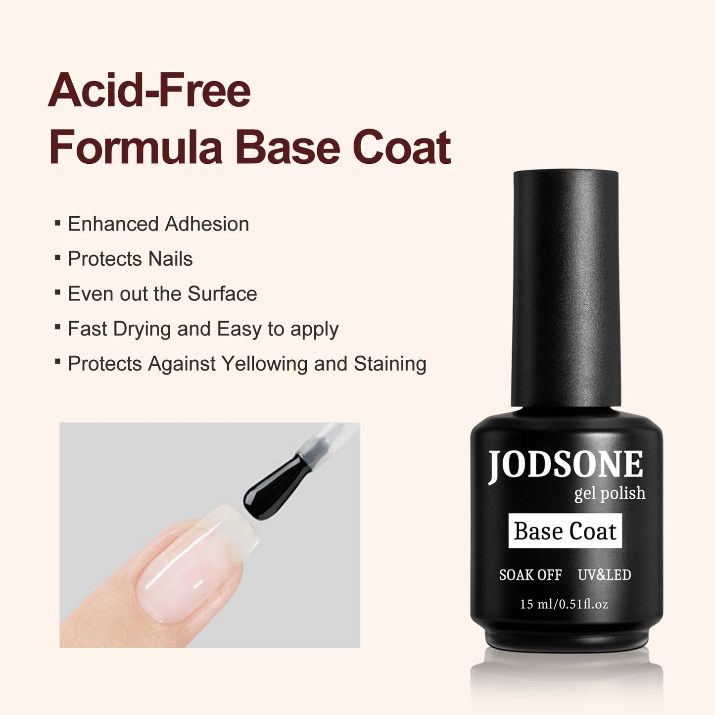 JODSONE 15 ML Blooming Gel Nail Polish Enrich Nail Life Base Coat Top Coat Solid Gel Manicure