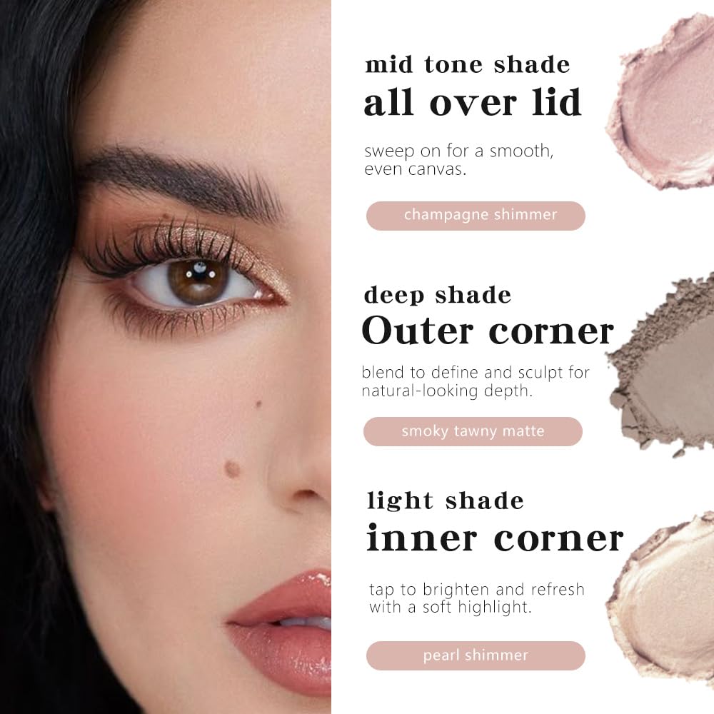 AMY'S DIARY 2 Color Shimmer Matte Eyeshadow Palette 4 pcs set – Shimmer matte Shades eye shadow for Eye Makeup, Long-Lasting & Highly Pigmented, Vegan & Cruelty-Free for woman (01+02+03+04)