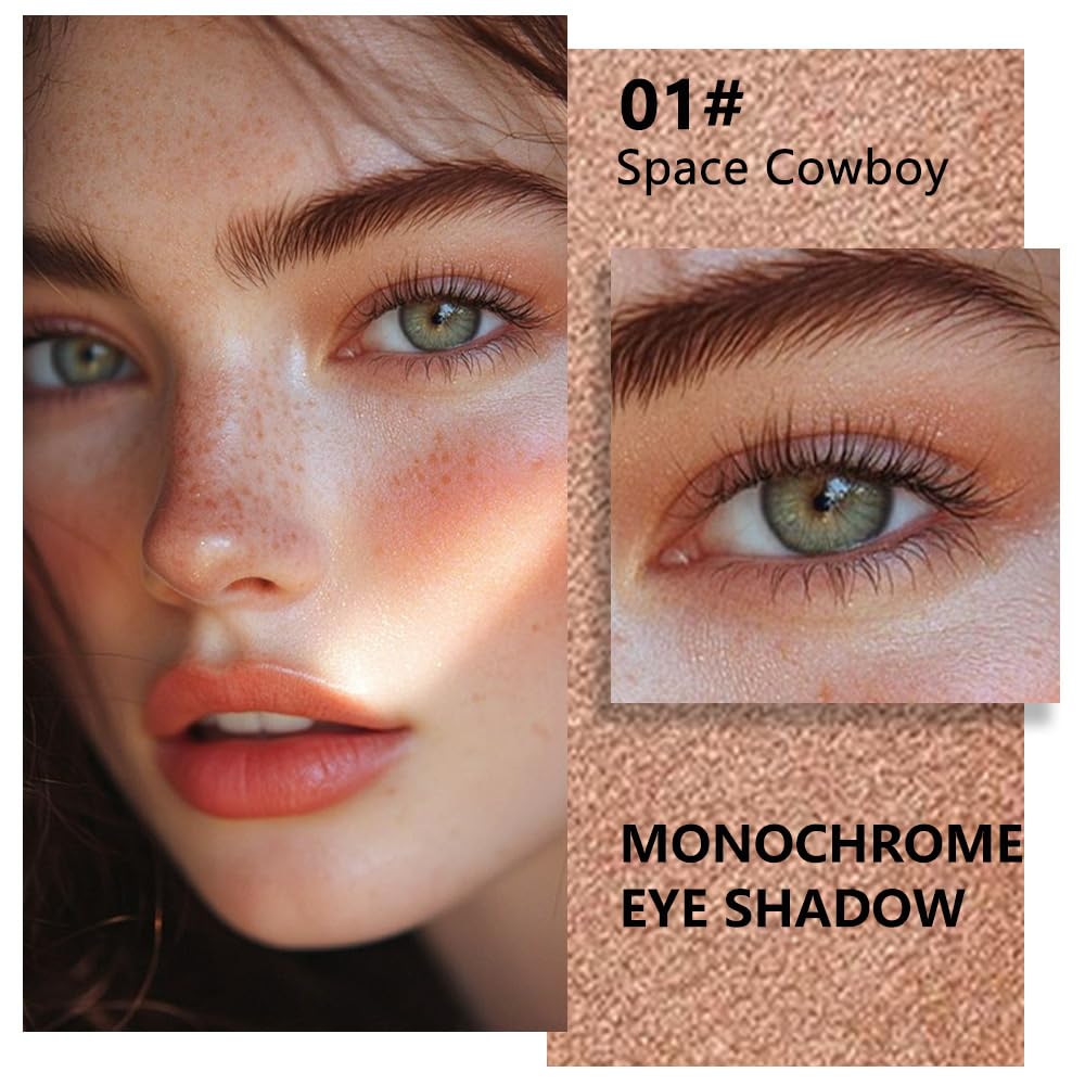 Glittler Single Eye Shadow Palette Makeup, Champagne Gold Sparkle Shimmer Monochrome Eyeshadow For Old Women, Pigmented Waterproof Sombras Para Ojos, Vegan, Talc, Paraben & Cruelty Free, 01