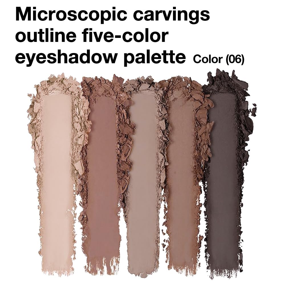 5 Colors Matte Nude Eyeshadow Makeup Palette, Nude Brown Cocoa Taupe Ebony Black Smokey Matte Cream Mini Eye Shadow Palette Makeup for Older Women Blue Green Eye, Contour Palettes sombras de ojos