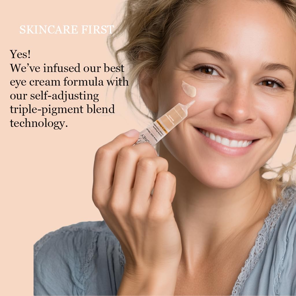 Hey Honey Skincare Trick & Treat Active Honey & Propolis Full-Coverage Concealer | for Rosacea, Acne & Blemishes, Dark Spots, Eye Dark Circles & Discoloration | Light to Medium Tone | 0.5 oz.