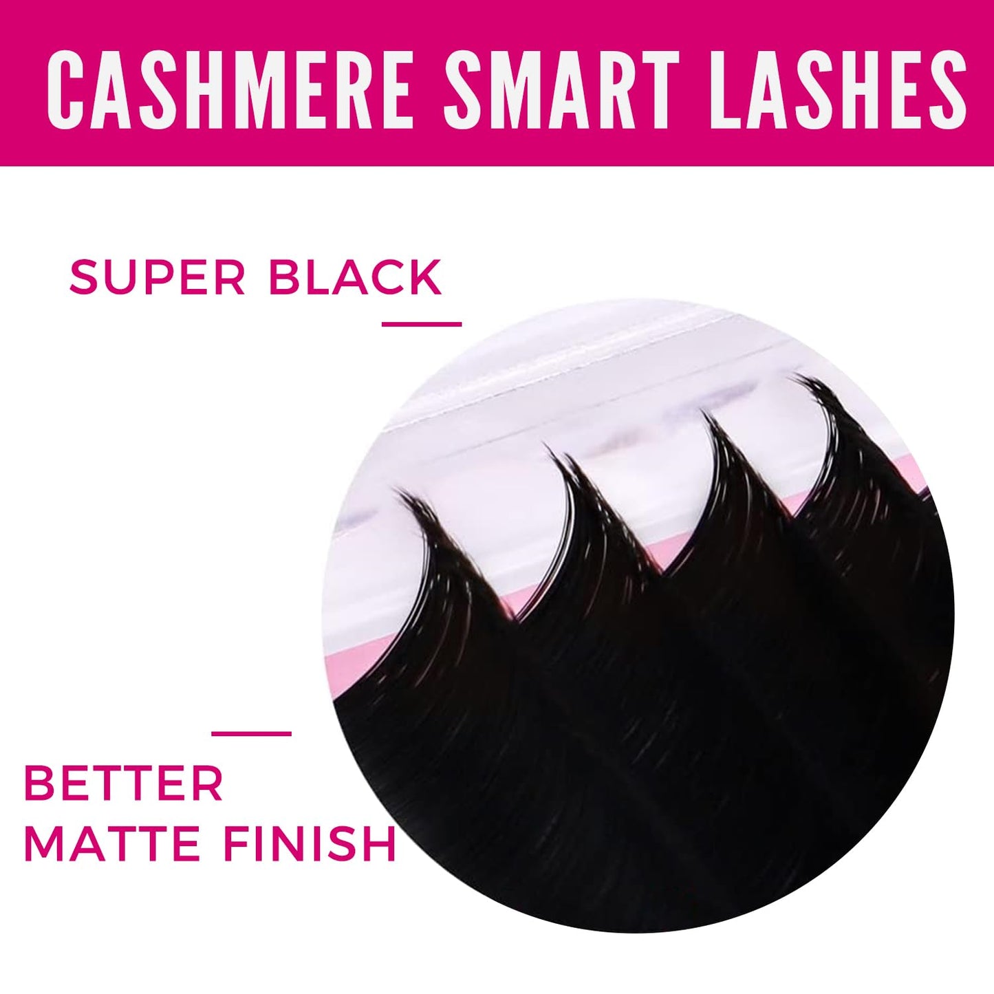VEYES INC Cashmere Smart Fan Lash Extensions 0.03 0.05 0.07 C/CC/D Curl 8-20mm Mixed & Single Length, Super Matte Black Volume Lashes, Professional Supplies for Lash Techs (0.03 C 15mm)