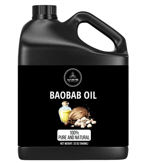 Naturevibe Botanicals Baobab Oil 32 Ounces | 100% Pure and Natural | Great for Skin Care and Hair Care