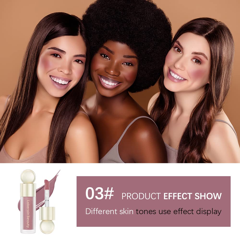 Soft Velvet Liquid Blush Face Makeup Matte Cream Blush for Cheek Weightless,Long-Lasting,Natural-Looking,Smudge Proof,Dewy Finish Skin Tint Blush Makeup(#03)