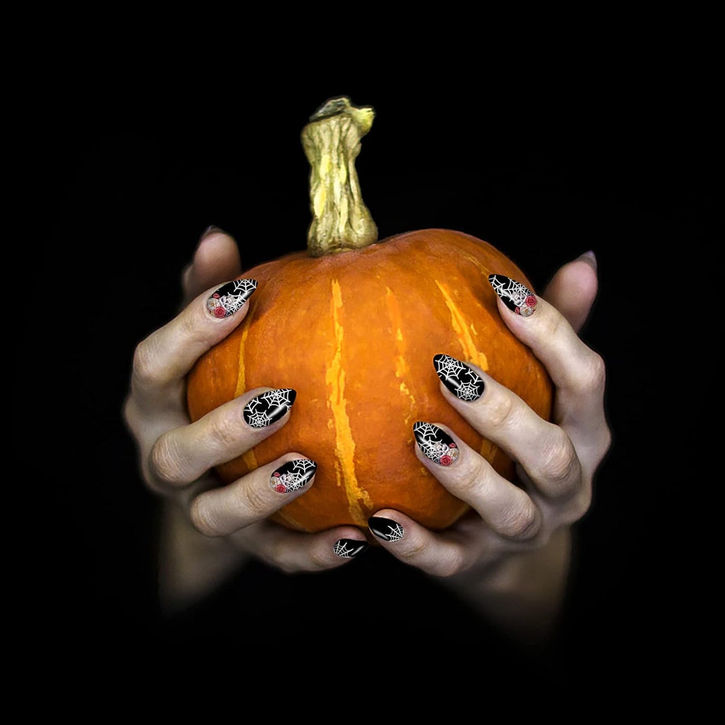 16 Sheets Holiday Nail Wraps Stickers, Halloween&Thanksgiving Day All Seasonal Full Nail Polish Strips, DIY Self-Adhesive Fall Winter Nail Art Decals with 2 Piece Nail Files for Party Decor (224 Pcs)