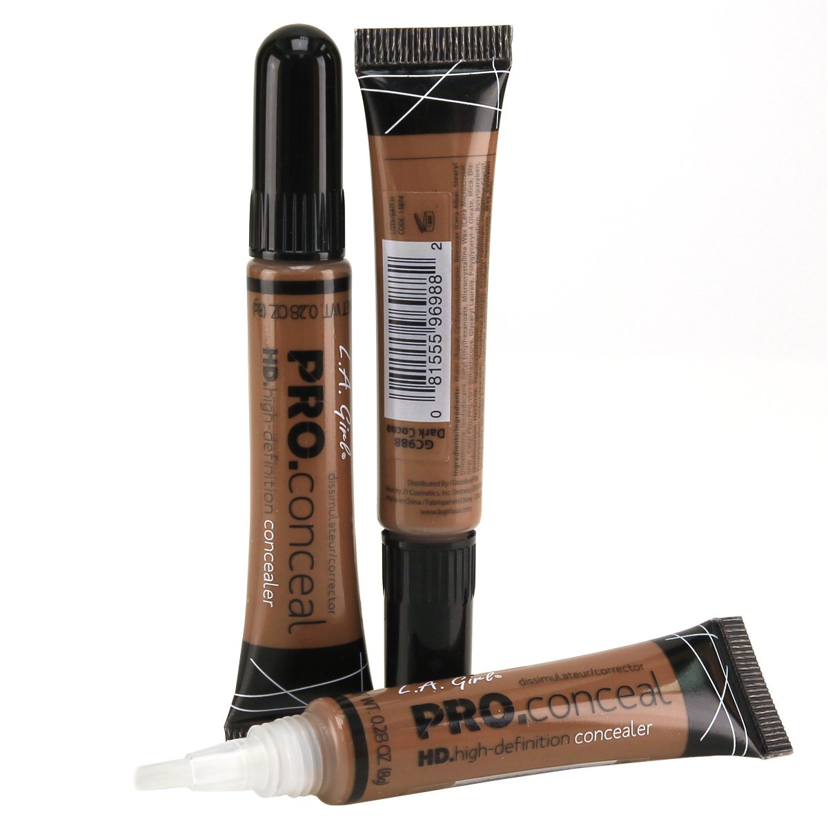 (All 24 Colors) La Girl Hd Pro Conceal High Definition Concealer (Gc988-dark Cocoa)