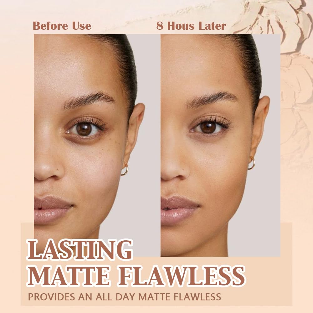 Pressed Matte Face Powder Makeup & Setting Powder for Poreless Wrinkle Blurring Contour Concealer Finishing,Lightweight,High Coverage,Shine Control, N.W 10g (03#)