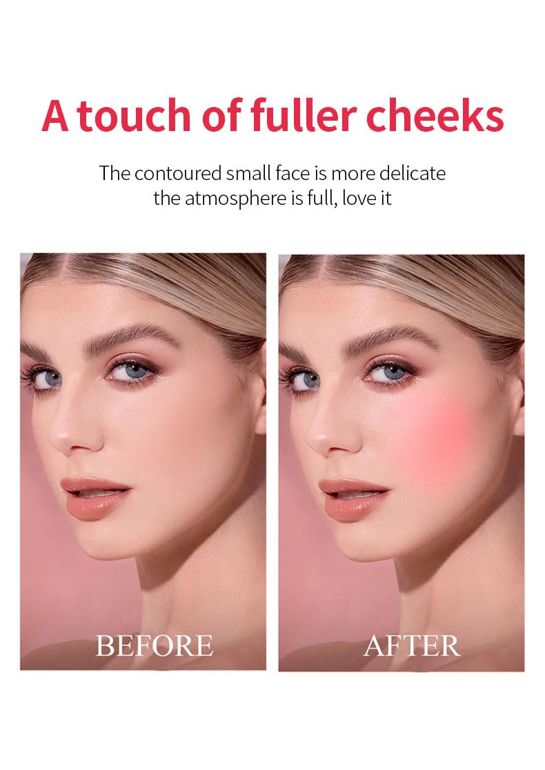 4 Color Milk Jelly Blush Stick, Cooling Water Jelly Lip Stain Cheek Stain, Vegan, Cruelty Free.