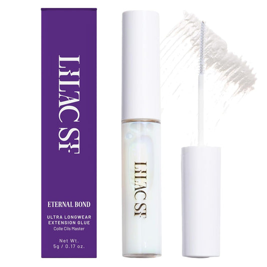 Lilac St - Eternal Bond (Clear) - Lash Cluster Glue - Quick Dry Formula - Mini Mascara Wand Applicator - Strong & Flexible Hold - Waterproof - Sensitive Eyes Safe - Cruelty Free, Vegan, Women Founded