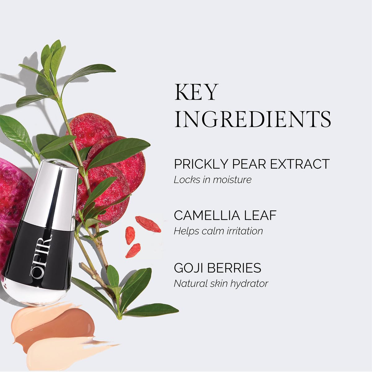 OFIR Skin Satin Medium Coverage Foundation | Buildable, Non-Creasing Finish | Vegan, Cruelty-Free, Paraben-Free Makeup | Blue Light Protection | 1 FL OZ (Coffee - Deep Warm)