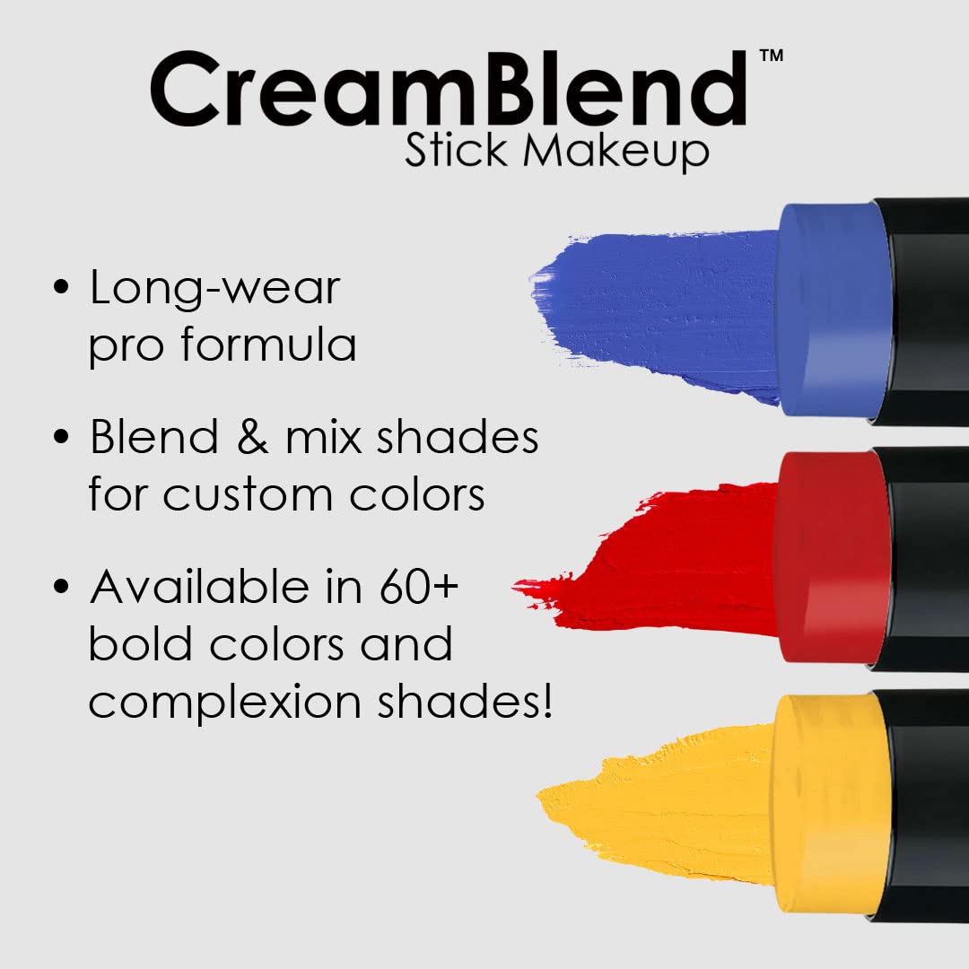 Mehron Makeup CreamBlend Stick | Face Paint, Body Paint, & Foundation Cream Makeup | Body Paint Stick .75 oz (21 g) (Ogre Green)