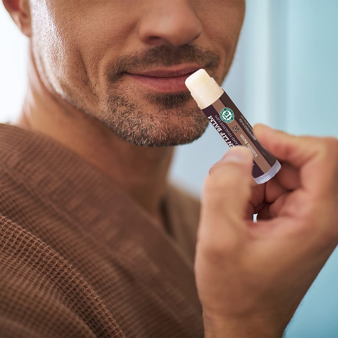 Earth's Daughter SPF Lip Balm 4-Pack - Lip Sunscreen, SPF 15, Organic Ingredients, Vanilla Flavor, Beeswax, Coconut Oil, Vitamin E - Hypoallergenic, Paraben Free, Gluten Free