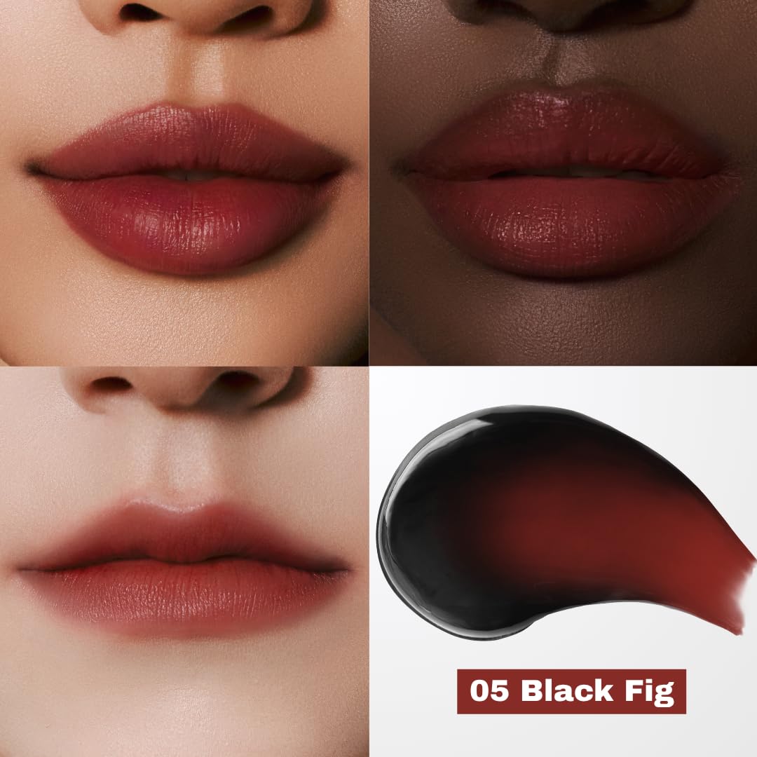 MILKTOUCH [Summer-proof Lip Combo] Black Peel Off Lip Tattoo #05 Black Fig + Collagen Lip Balm #VanillaCake