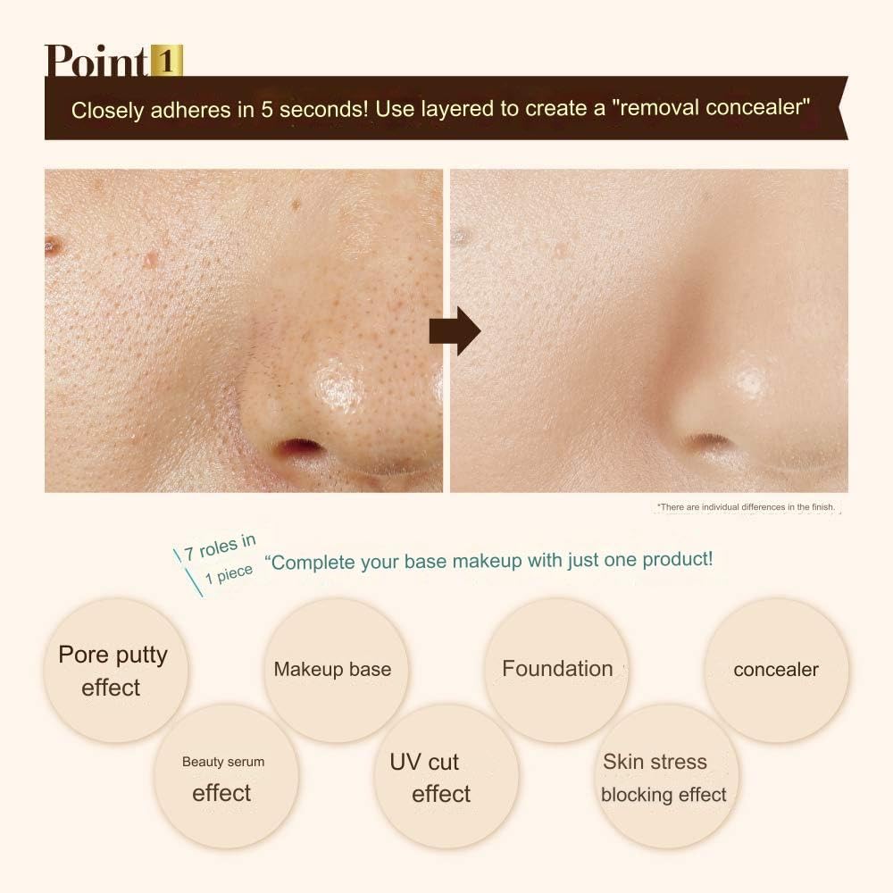 Pore Pate Shokunin Mineral BB Cream Enrich Moist Natural Skin Tone 30g, 1.06 Ounce (Pack of 1)