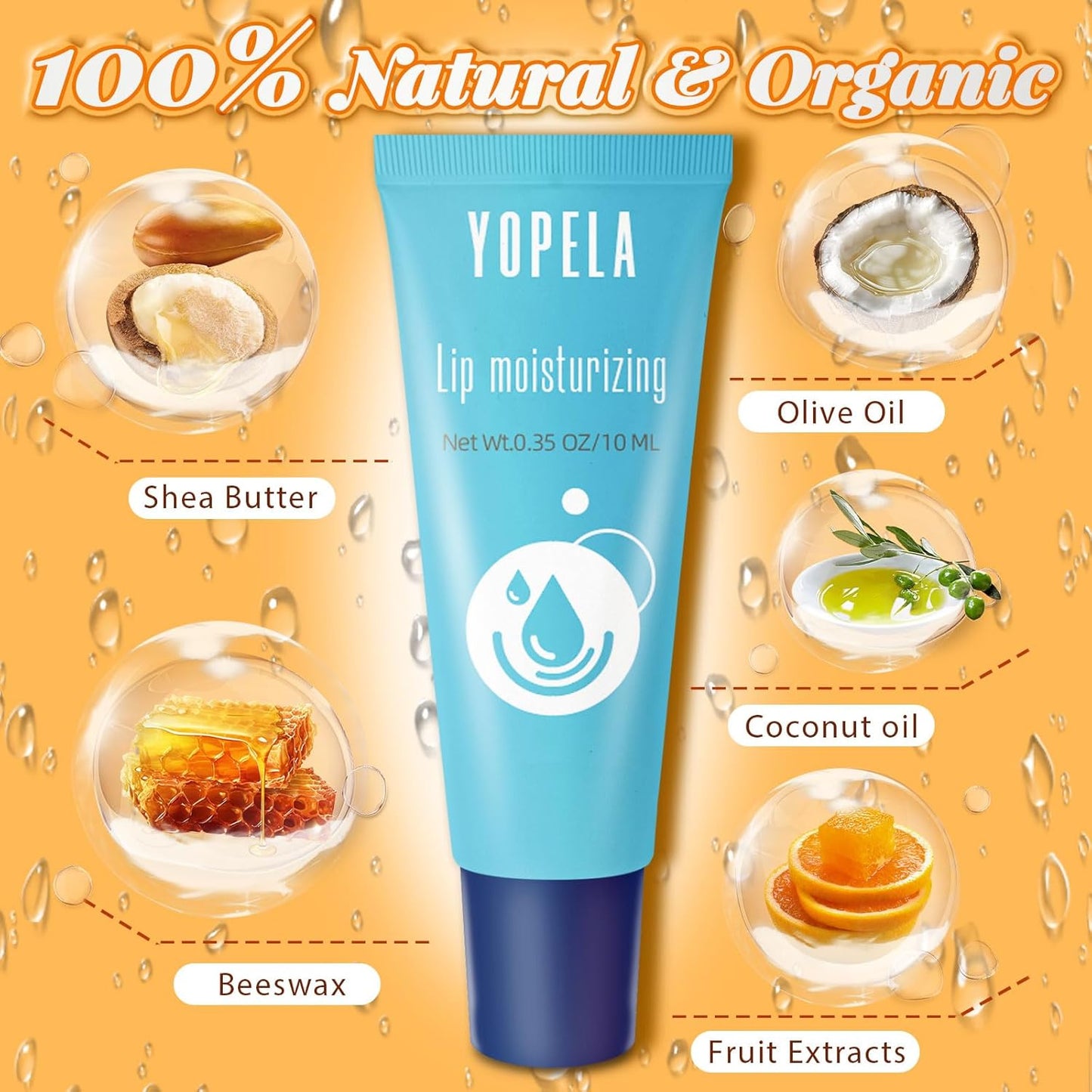 Yopela Lip Butter Balm Set 3 Pack, Lips Balm SPF 30 Sunscreen, Hydrating, Nourishing & Softening Dry Cracked Lips, Natural Lip Moisturizer for Men, Women & Kids Party Favors Gift Set