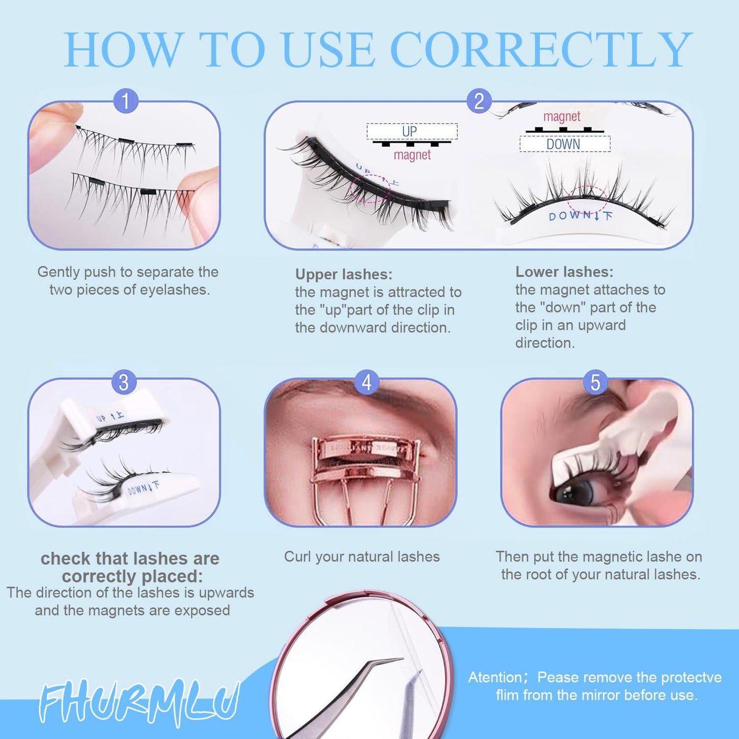 Ealra Craft Magnetic Eyelashes with Applicator,Reusable Magnetic Eyelashes Natural Look,Easy to Wear and Remove Soft Lashes kit No Liner Needed(Natural+Fuller+Simple)