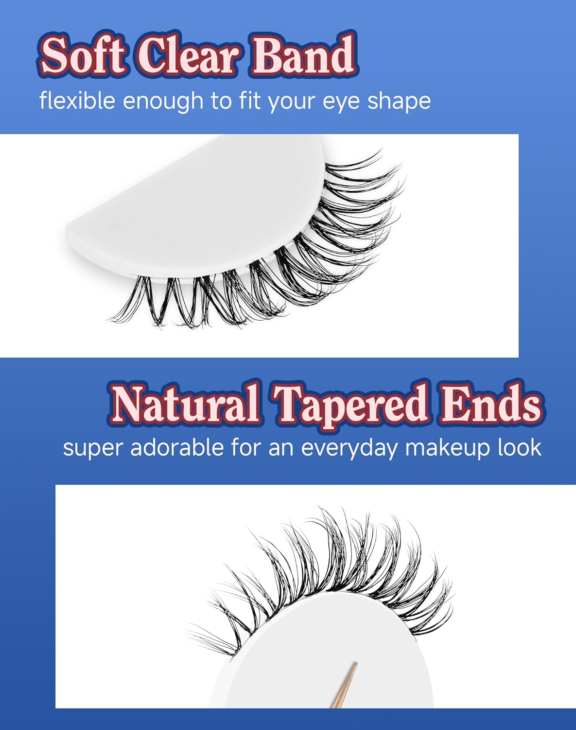 Lashes Wispy Short Eyelashes Natural Look False Eyelashes Strip Eye Lash Soft Lashes Fluffy Pack 7 Pairs Everyday Lash SF-03