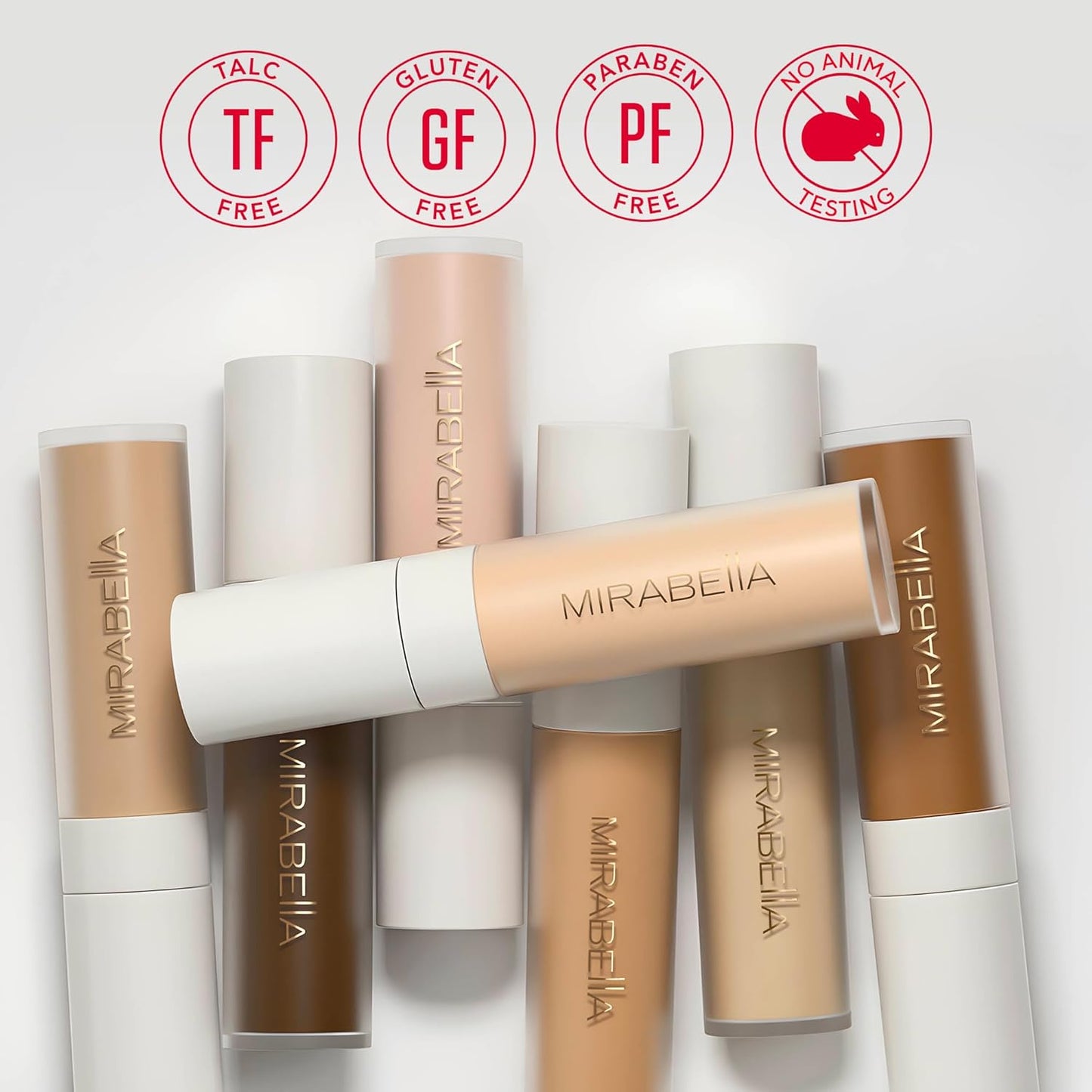 Mirabella Invincible For All Perfecting Under Eye Concealer Full Coverage - Hydrating Makeup Concealer for Dark Circles, Fine Lines & Wrinkles w/Hyaluronic Acid - Fair F70