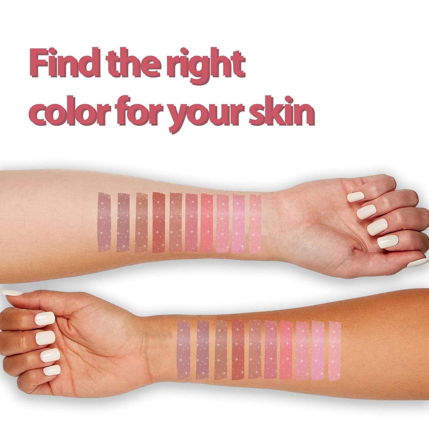 Yopela 10 Pack Tinted Lip Balm With Glitter Powder Stocking Stuffers Tinted Chapstick - Moisturizing Lip Balm with Shimmer - Lipstick Set - Assorted Colors and Favors Valentine's Gift