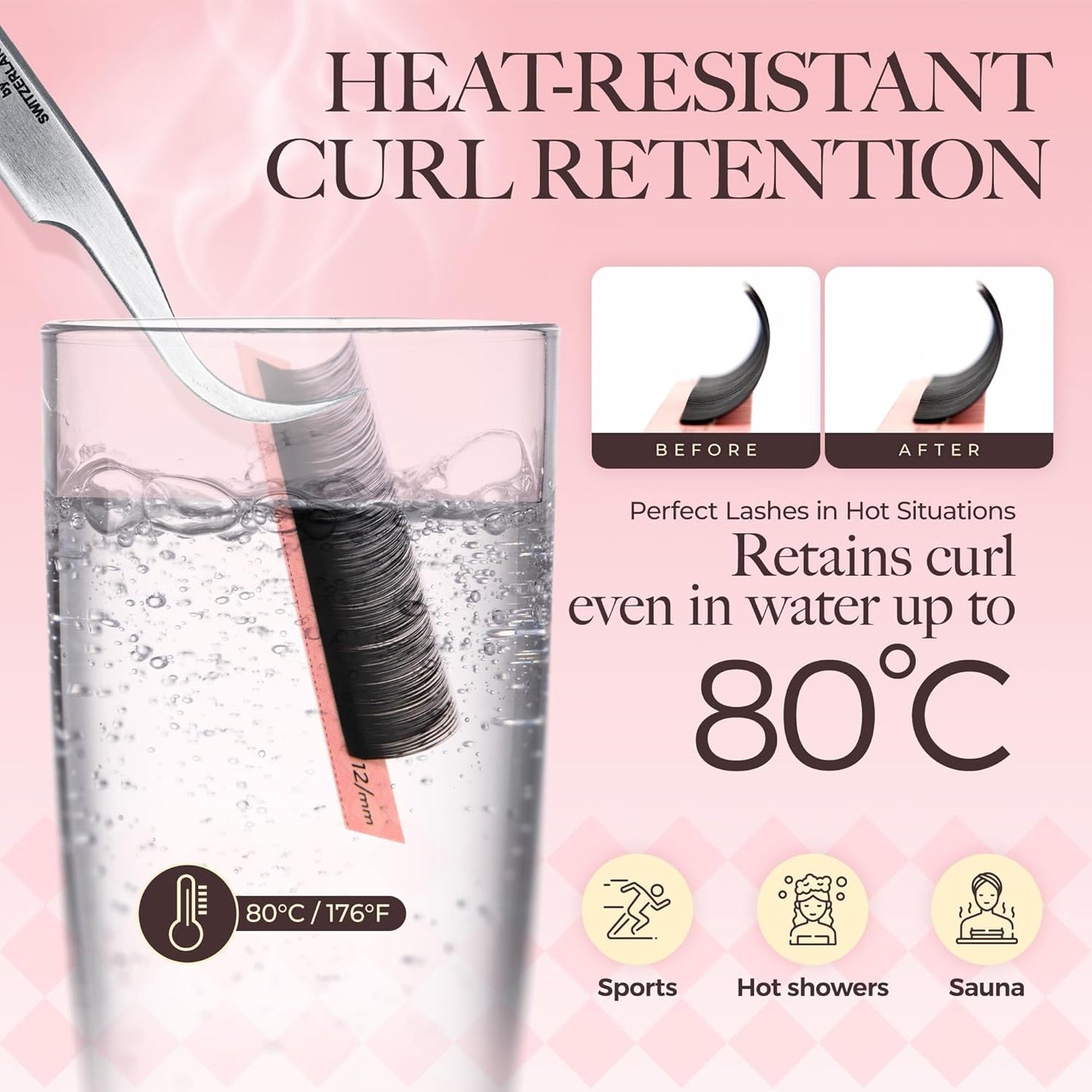 LASHVIEW Volume Lash Extensions 0.03-0.20 J/B/L/C/CC/D Curl 8-16mm Mixed & Single Length Tray, Soft Matte Dark Professional Eyelashes Extension(0.05 CC 8-16mm)