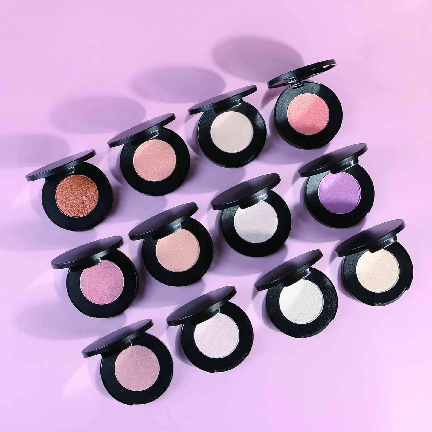 Face Highlighter Powder Palette, Glossy Glitter Illuminator Powder, Shimmer Shades for Face Highlighter Makeup, Highly Pigmented Natural Shiny Highlight Makeup Illuminator Highlighter 2